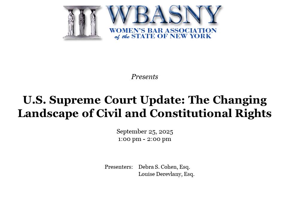 US Supreme Court Changing Landscape_Presentation