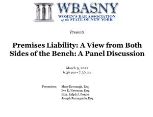 wbasny - Premises Liability - A View from Both Sides of the Bench