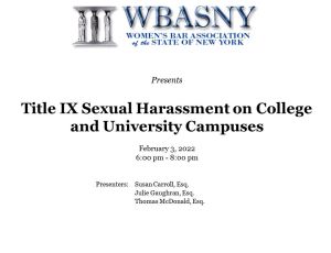wbasny - Title IX Sexual Harassment on College and University Campuses (1)