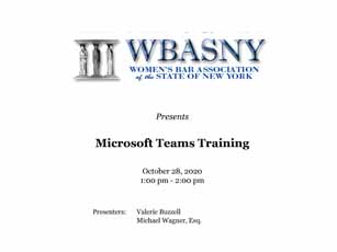 wbasny - microsoft teams training